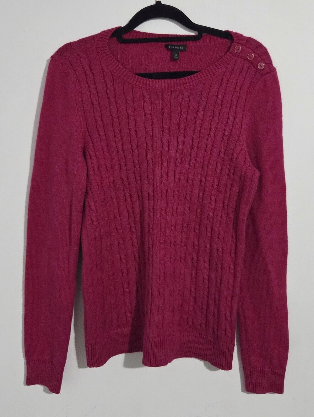 Talbots Soft Cable Knit Crewneck Sweater
